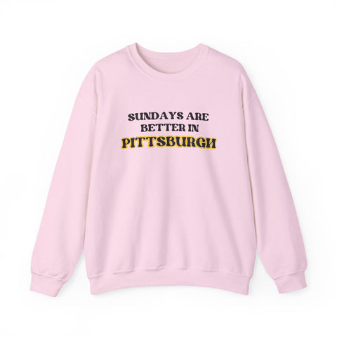 Heavy Blend Sweatshirt - Pittsburgh Sundays Crewneck Classic Fit Pullover Sweatshirt - YinzerShop
