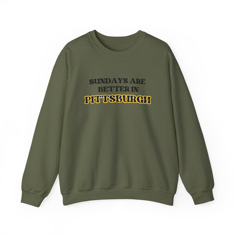 Heavy Blend Sweatshirt - Pittsburgh Sundays Crewneck Classic Fit Pullover Sweatshirt - YinzerShop