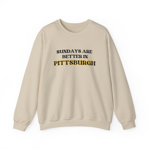 Heavy Blend Sweatshirt - Pittsburgh Sundays Crewneck Classic Fit Pullover Sweatshirt - YinzerShop