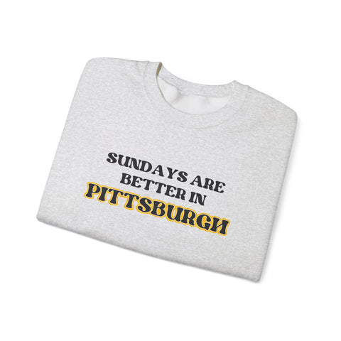 Heavy Blend Sweatshirt - Pittsburgh Sundays Crewneck Classic Fit Pullover Sweatshirt - YinzerShop