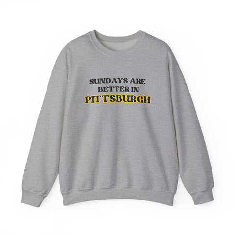 Heavy Blend Sweatshirt - Pittsburgh Sundays Crewneck Classic Fit Pullover Sweatshirt - YinzerShop