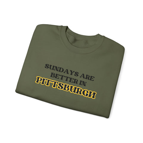 Heavy Blend Sweatshirt - Pittsburgh Sundays Crewneck Classic Fit Pullover Sweatshirt - YinzerShop