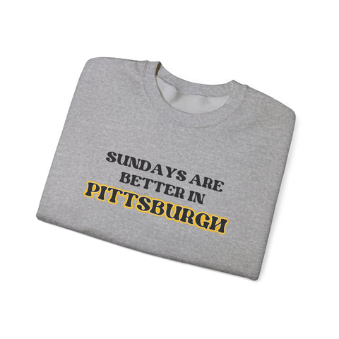 Heavy Blend Sweatshirt - Pittsburgh Sundays Crewneck Classic Fit Pullover Sweatshirt - YinzerShop