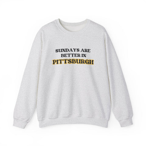 Heavy Blend Sweatshirt - Pittsburgh Sundays Crewneck Classic Fit Pullover Sweatshirt - YinzerShop