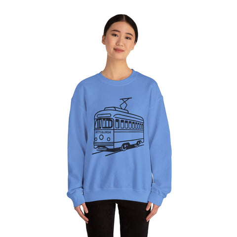 Heavy Blend Sweatshirt - Pittsburgh Trolley Crewneck Shirt | Classic Fit, Durable Sweatshirt - YinzerShop