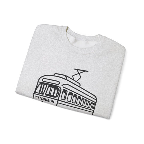 Heavy Blend Sweatshirt - Pittsburgh Trolley Crewneck Shirt | Classic Fit, Durable Sweatshirt - YinzerShop