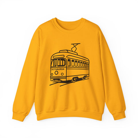 Heavy Blend Sweatshirt - Pittsburgh Trolley Crewneck Shirt | Classic Fit, Durable Sweatshirt - YinzerShop