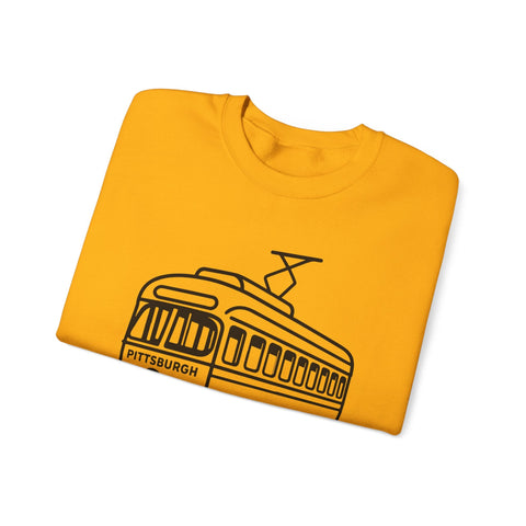 Heavy Blend Sweatshirt - Pittsburgh Trolley Crewneck Shirt | Classic Fit, Durable Sweatshirt - YinzerShop