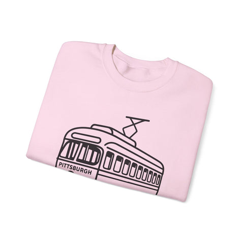 Heavy Blend Sweatshirt - Pittsburgh Trolley Crewneck Shirt | Classic Fit, Durable Sweatshirt - YinzerShop