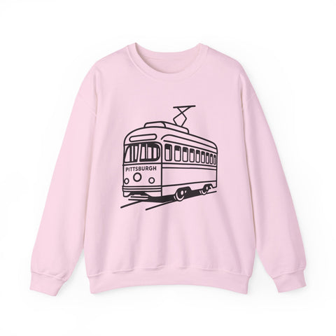 Heavy Blend Sweatshirt - Pittsburgh Trolley Crewneck Shirt | Classic Fit, Durable Sweatshirt - YinzerShop