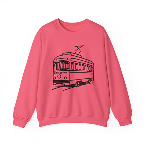 Heavy Blend Sweatshirt - Pittsburgh Trolley Crewneck Shirt | Classic Fit, Durable Sweatshirt - YinzerShop