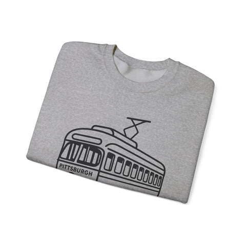 Heavy Blend Sweatshirt - Pittsburgh Trolley Crewneck Shirt | Classic Fit, Durable Sweatshirt - YinzerShop