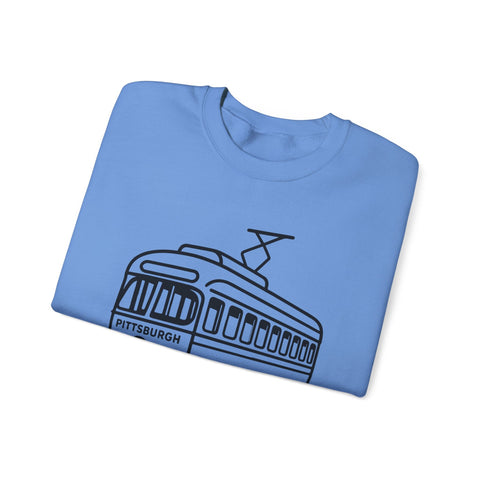 Heavy Blend Sweatshirt - Pittsburgh Trolley Crewneck Shirt | Classic Fit, Durable Sweatshirt - YinzerShop