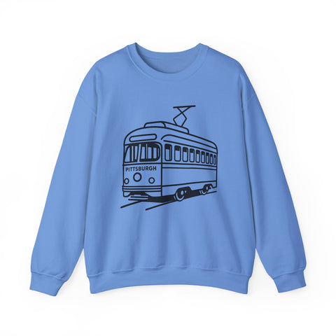 Heavy Blend Sweatshirt - Pittsburgh Trolley Crewneck Shirt | Classic Fit, Durable Sweatshirt - YinzerShop