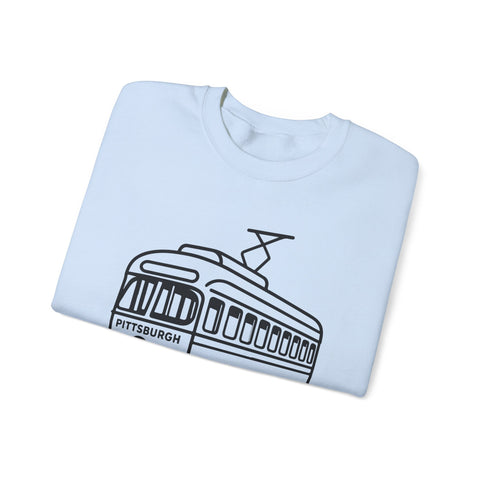 Heavy Blend Sweatshirt - Pittsburgh Trolley Crewneck Shirt | Classic Fit, Durable Sweatshirt - YinzerShop