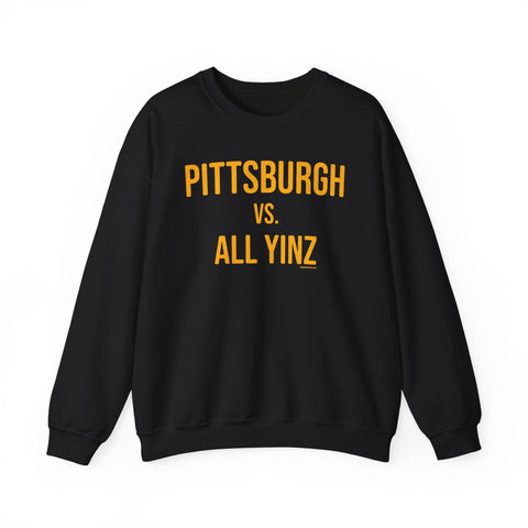 Heavy Blend Sweatshirt Pittsburgh vs All Yinz - Unisex Crewneck Cotton Polyester Blend Sweatshirt - YinzerShop