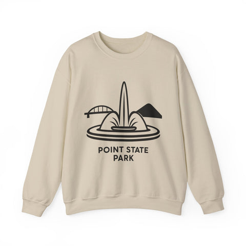 Heavy Blend Sweatshirt - Point State Park Crewneck Unisex Pullover With Soft Breathable Fabric Sweatshirt - YinzerShop