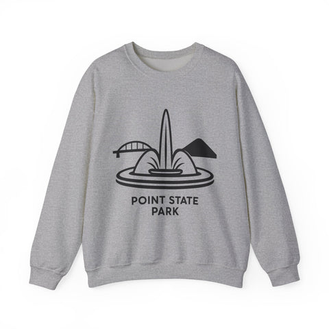 Heavy Blend Sweatshirt - Point State Park Crewneck Unisex Pullover With Soft Breathable Fabric Sweatshirt - YinzerShop