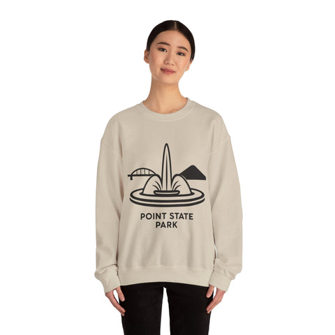 Heavy Blend Sweatshirt - Point State Park Crewneck Unisex Pullover With Soft Breathable Fabric Sweatshirt - YinzerShop