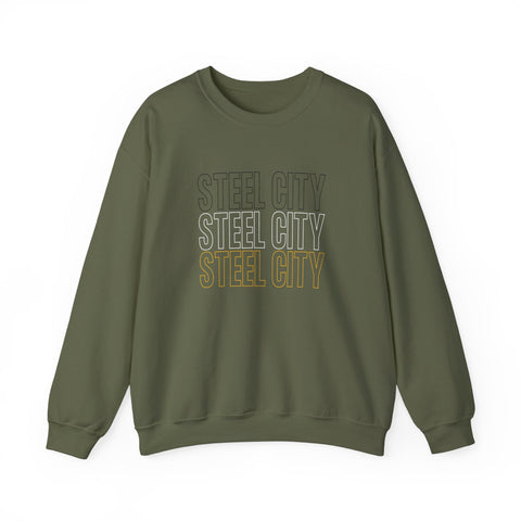 Heavy Blend Sweatshirt - Steel City Crewneck Unisex Cotton Polyester Blend Sweatshirt - YinzerShop