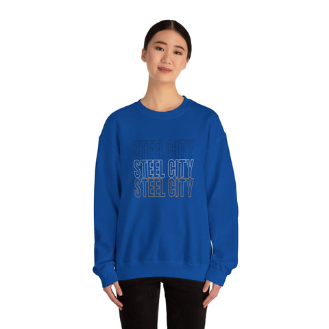 Heavy Blend Sweatshirt - Steel City Crewneck Unisex Cotton Polyester Blend Sweatshirt - YinzerShop