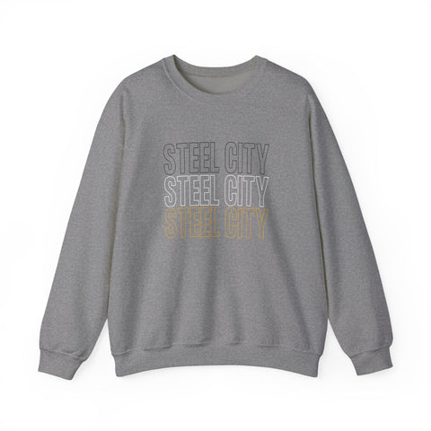 Heavy Blend Sweatshirt - Steel City Crewneck Unisex Cotton Polyester Blend Sweatshirt - YinzerShop