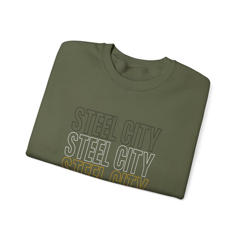 Heavy Blend Sweatshirt - Steel City Crewneck Unisex Cotton Polyester Blend Sweatshirt - YinzerShop