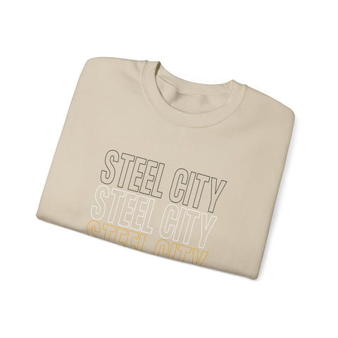 Heavy Blend Sweatshirt - Steel City Crewneck Unisex Cotton Polyester Blend Sweatshirt - YinzerShop