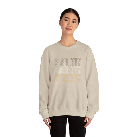 Heavy Blend Sweatshirt - Steel City Crewneck Unisex Cotton Polyester Blend Sweatshirt - YinzerShop