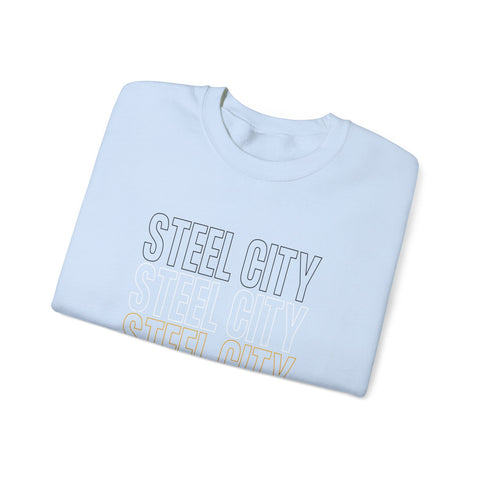 Heavy Blend Sweatshirt - Steel City Crewneck Unisex Cotton Polyester Blend Sweatshirt - YinzerShop