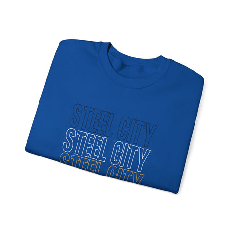 Heavy Blend Sweatshirt - Steel City Crewneck Unisex Cotton Polyester Blend Sweatshirt - YinzerShop