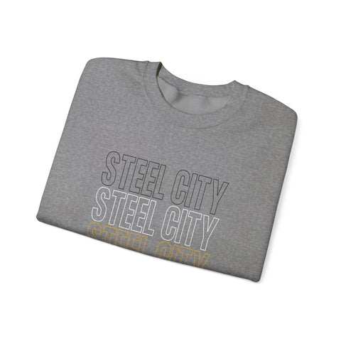 Heavy Blend Sweatshirt - Steel City Crewneck Unisex Cotton Polyester Blend Sweatshirt - YinzerShop