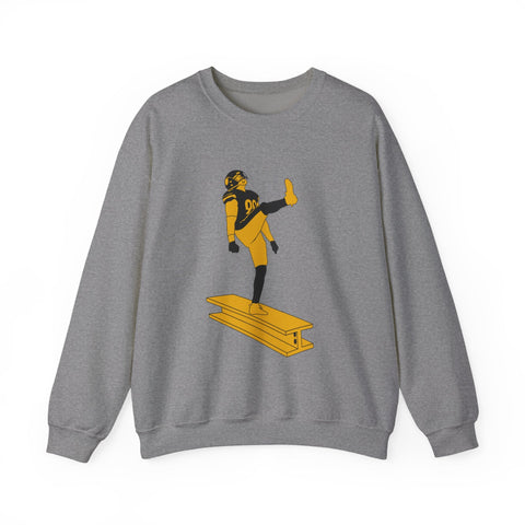 Heavy Blend Sweatshirt The Kick - Classic Fit Crewneck Pullover With Durable Stitching Sweatshirt - YinzerShop