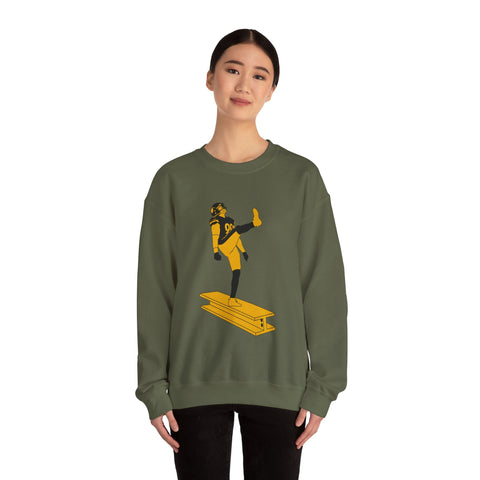 Heavy Blend Sweatshirt The Kick - Classic Fit Crewneck Pullover With Durable Stitching Sweatshirt - YinzerShop