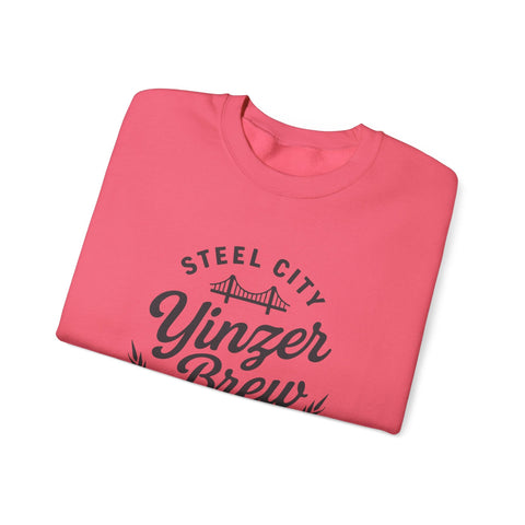 Heavy Blend Sweatshirt – Yinzer Brew Crewneck | Comfortable Cotton Polyester Blend Sweatshirt - YinzerShop