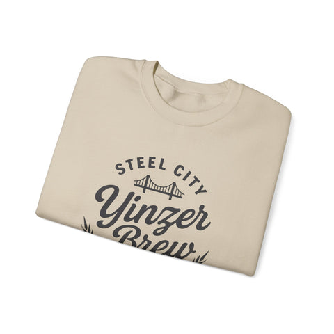 Heavy Blend Sweatshirt – Yinzer Brew Crewneck | Comfortable Cotton Polyester Blend Sweatshirt - YinzerShop