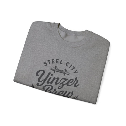 Heavy Blend Sweatshirt – Yinzer Brew Crewneck | Comfortable Cotton Polyester Blend Sweatshirt - YinzerShop