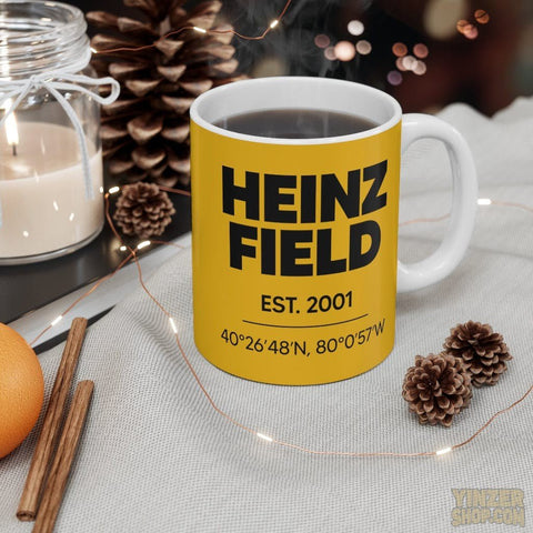 Heinz Field Coffee Mug - 11oz Durable Ceramic Cup | Pittsburgh Sports Fan Gift Mug - YinzerShop
