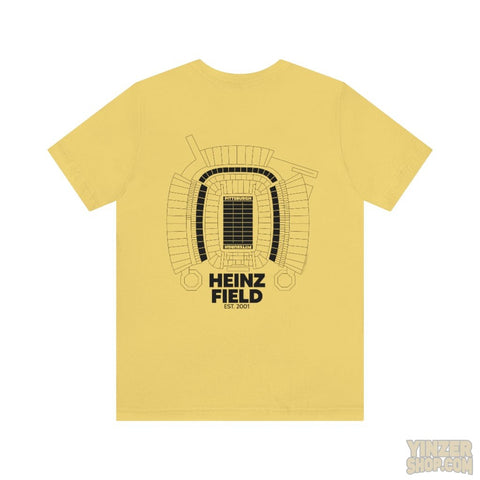 Heinz Field Short Sleeve Tee With Stadium Graphic On Back T-Shirt Printify   