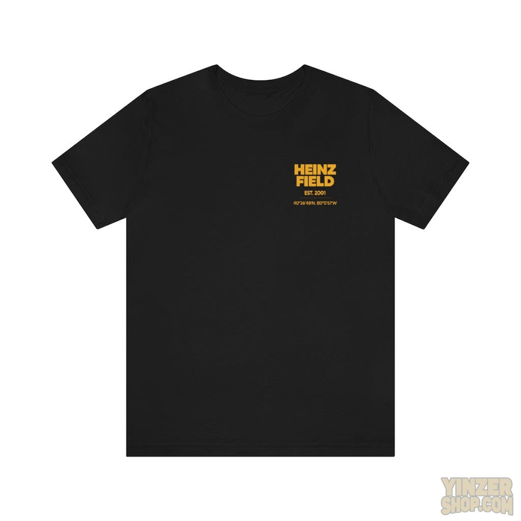 Heinz Field Short Sleeve Tee With Stadium Graphic On Back T-Shirt Printify Black S 