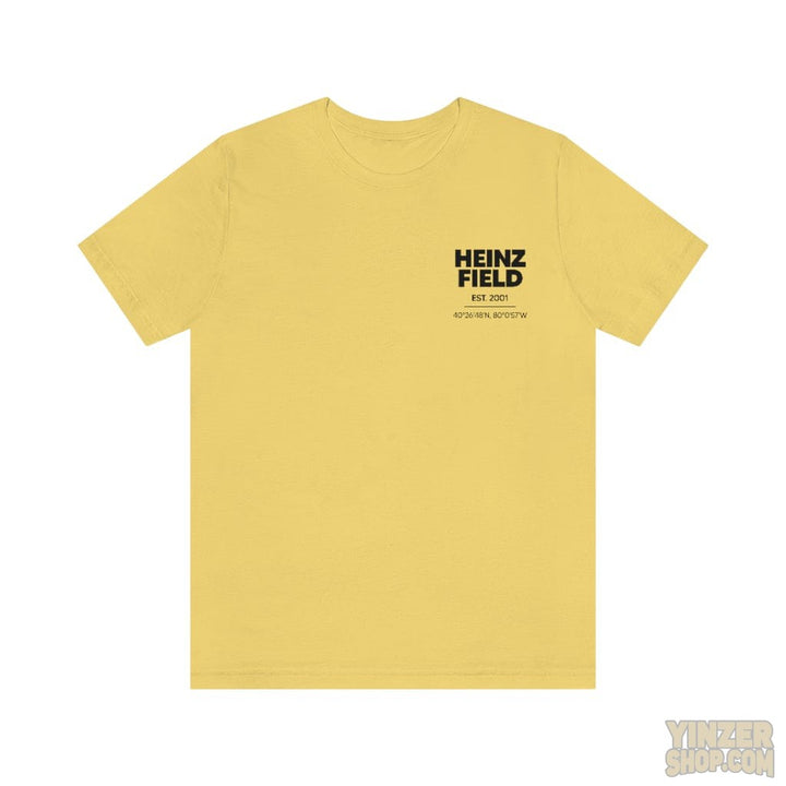 Heinz Field Short Sleeve Tee With Stadium Graphic On Back T-Shirt Printify Yellow L 