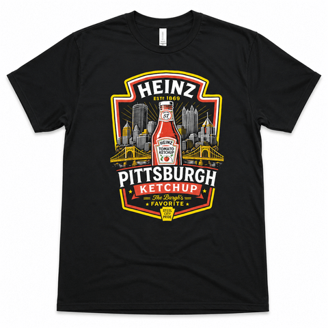 Heinz Ketchup Pittsburgh Skyline Tee T-Shirt - YinzerShop