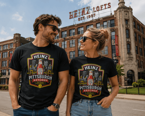 Heinz Ketchup Pittsburgh Skyline Tee T-Shirt - YinzerShop