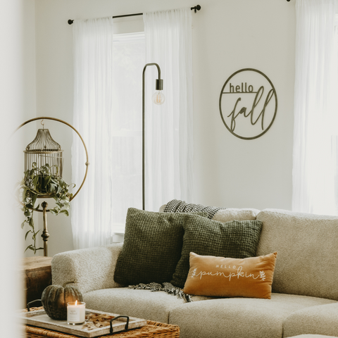 'Hello Fall' Magnetic Circle Wall Decor