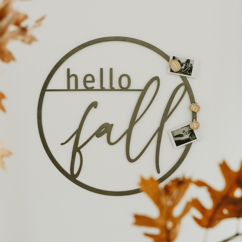 'Hello Fall' Magnetic Circle Wall Decor