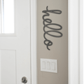 Hello Wall Decor - Steel Script Wall Sign | Modern Metal Script Art Accent Wall Decor - YinzerShop
