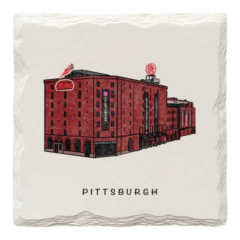 Hienz History Center Ceramic Drink Coaster Pittsburgh by The Doodle Line Coaster - YinzerShop