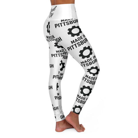 High Waist Yoga Leggings With Double Layer Waistband – Made In Pittsburgh Steel City Activewear All Over Prints - YinzerShop