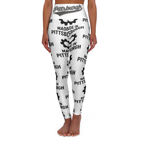 High Waist Yoga Leggings With Double Layer Waistband – Made In Pittsburgh Steel City Activewear All Over Prints - YinzerShop
