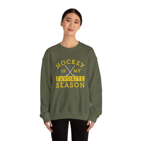 Hockey Is My Favorite Season - Heavy Blend™ Crewneck Sweatshirt Sweatshirt - YinzerShop